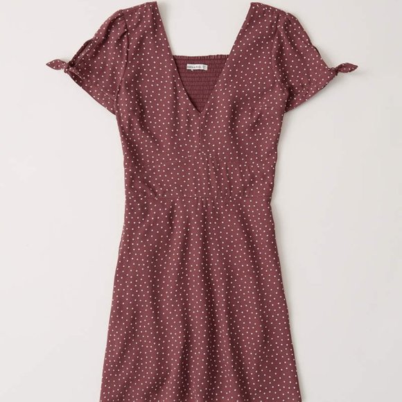Abercrombie Fitch Tie Sleeve Mini Dress 